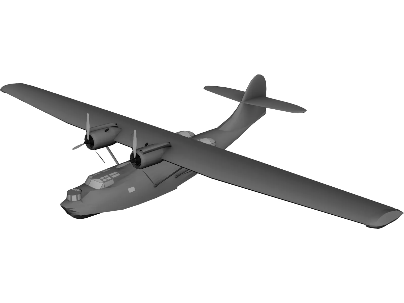 Amphibious Aircraft 3D Model main preview