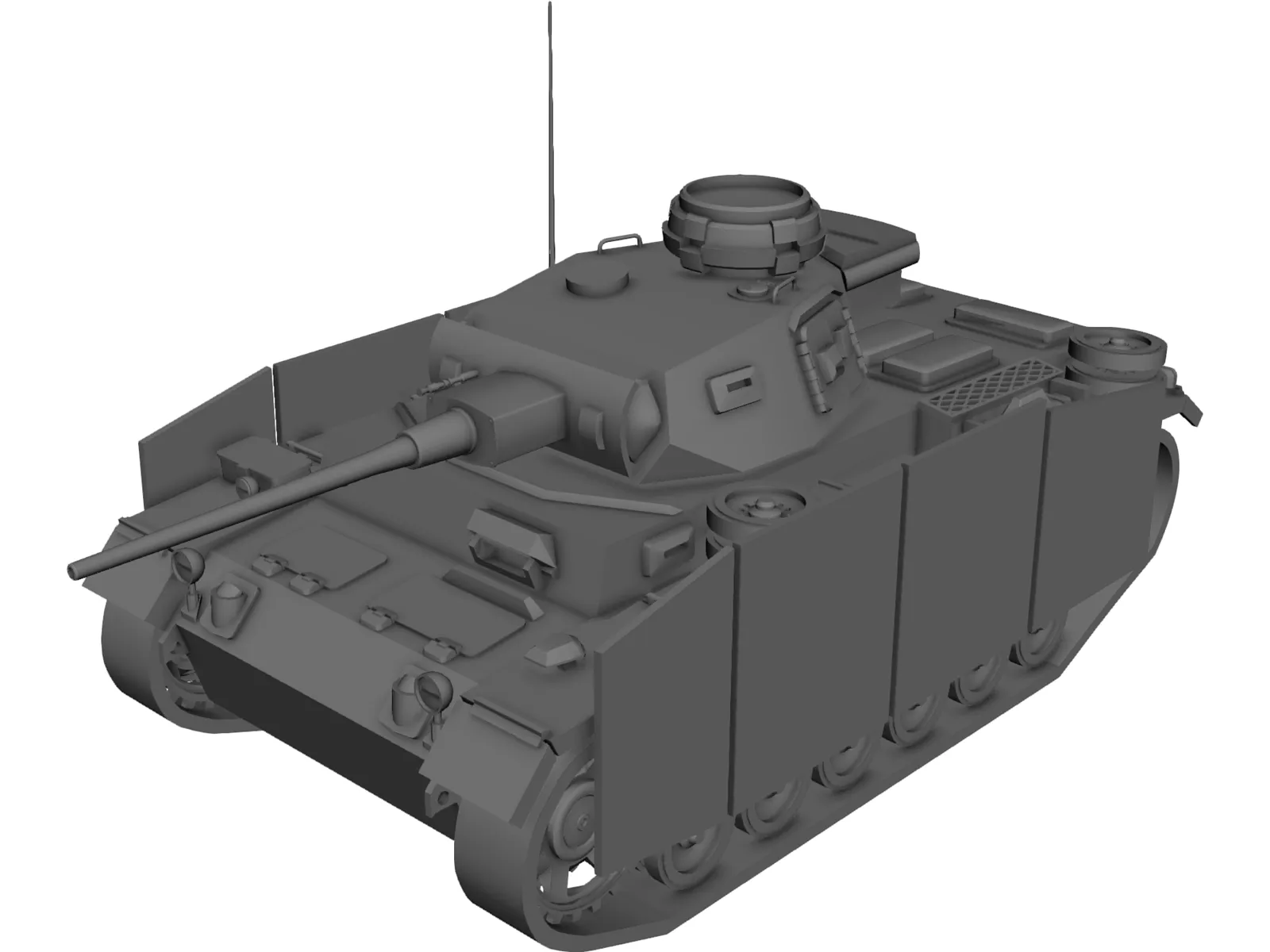 Panzer-3 Ausf.M 3D Model main preview