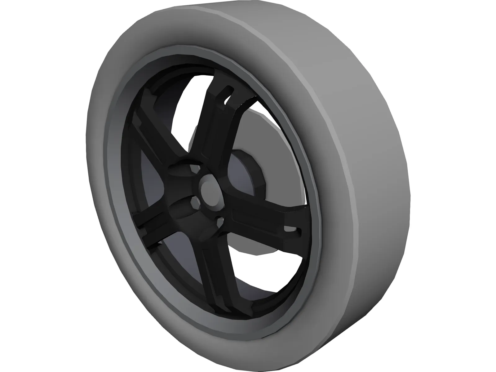 Wheel Enkei RZ5 3D Model main preview
