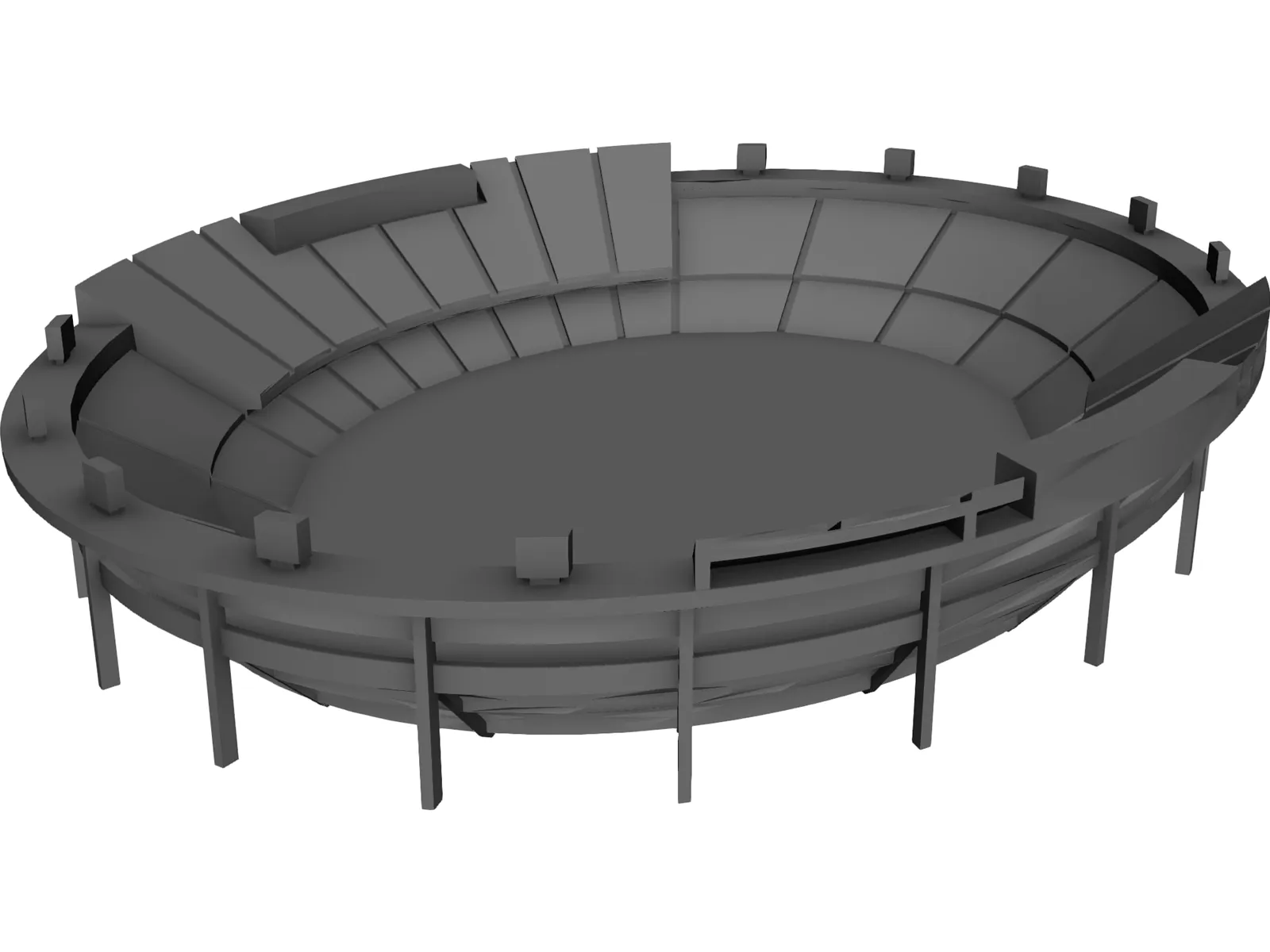 Modern Stadium 3D Model main preview