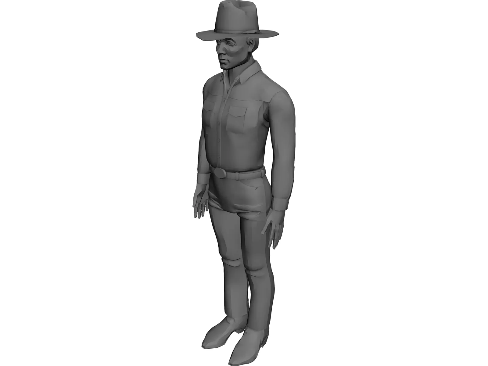 Cowboy 3D Model main preview