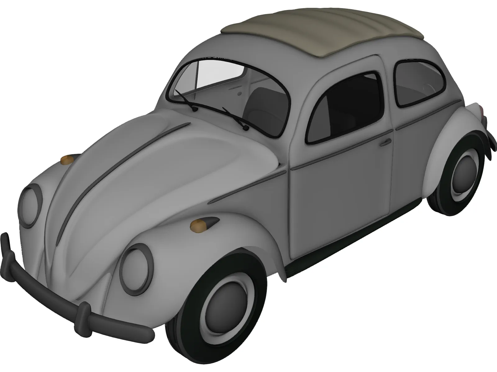 Volkswagen Beetle (1963) 3D Model main preview