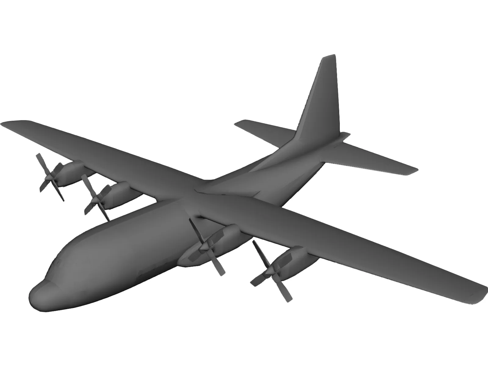 Lockheed C-130 Hercules 3D Model main preview