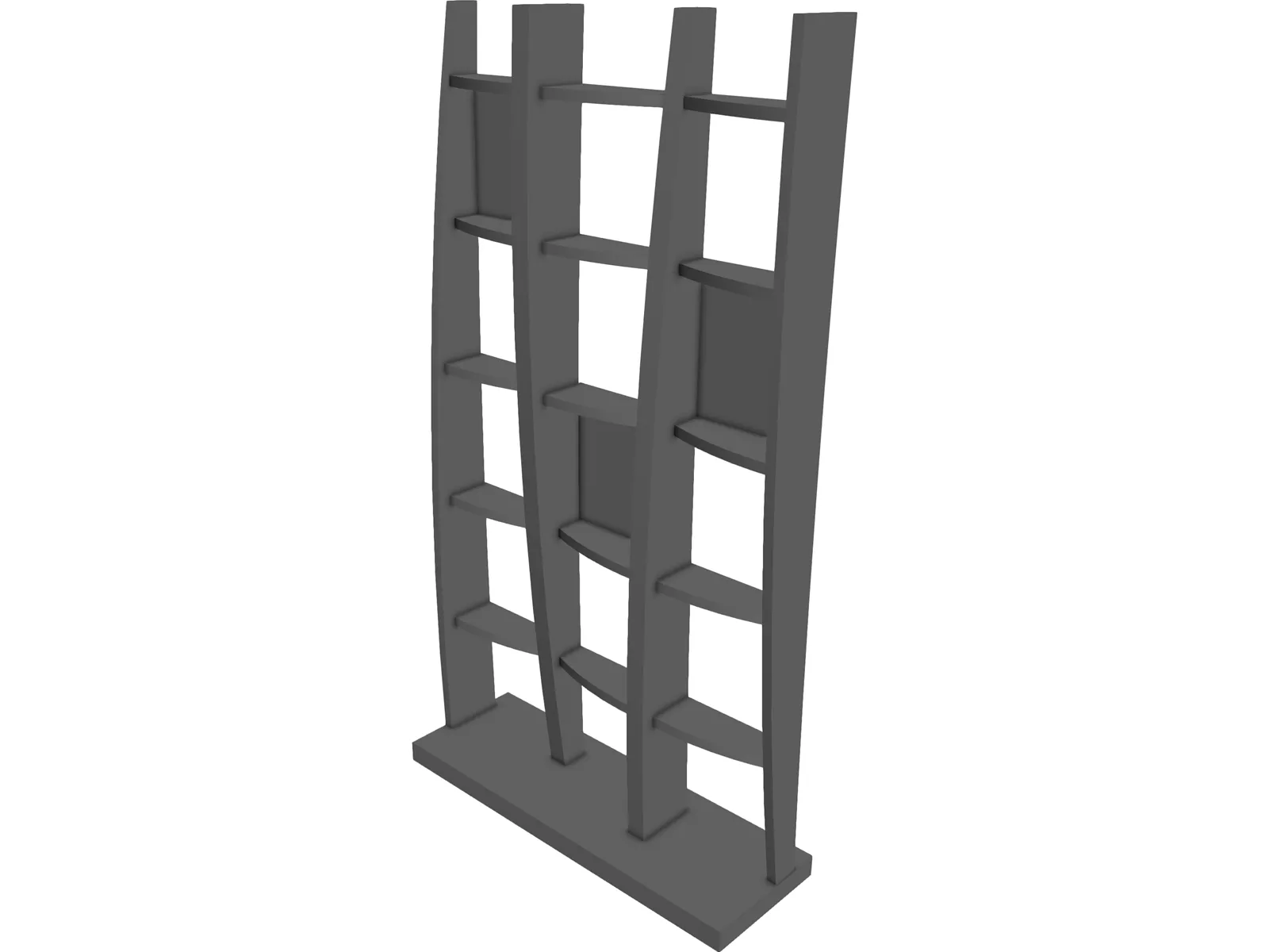 Bookcase 3D Model main preview