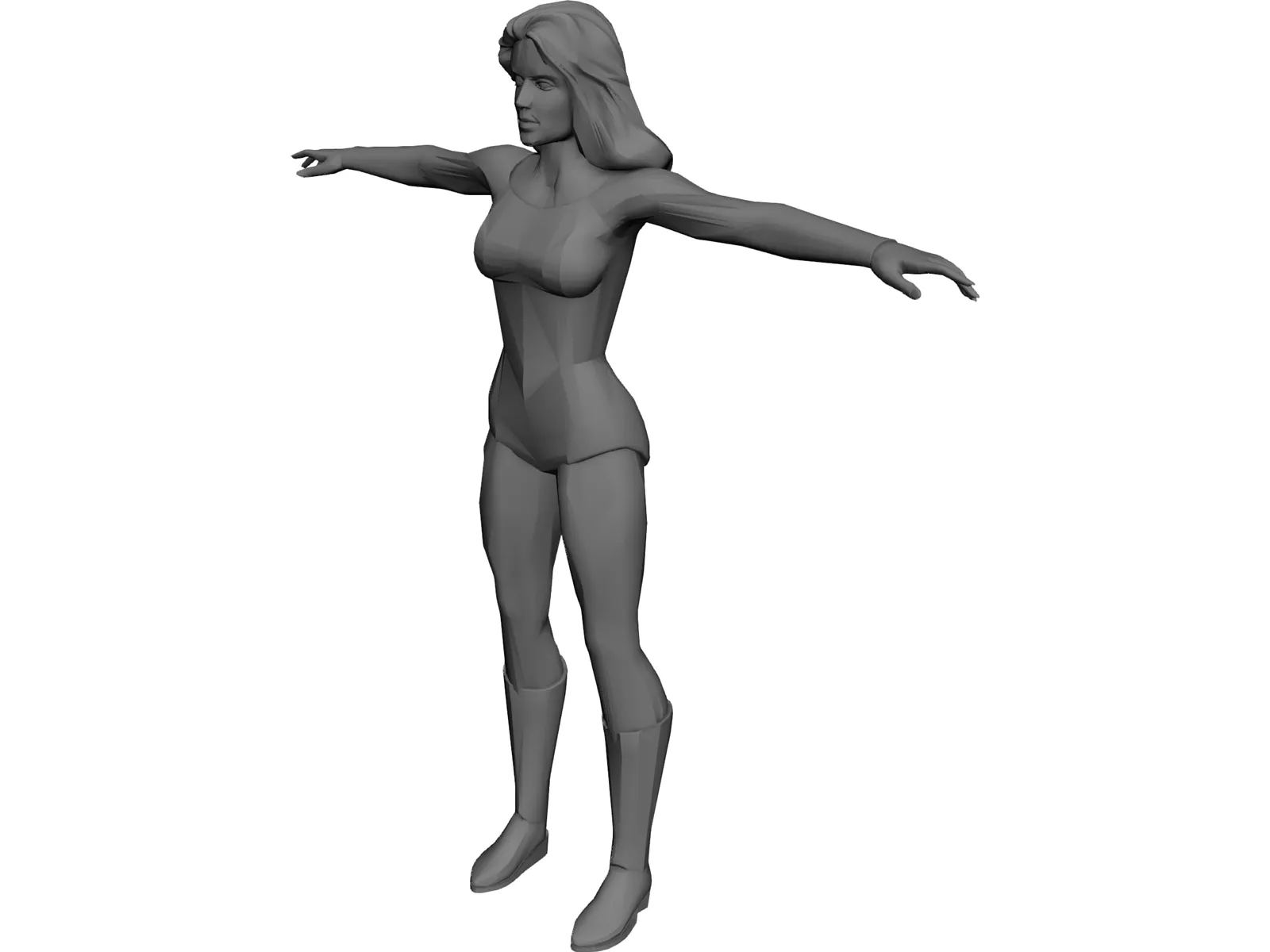 Heroine 3D Model main preview