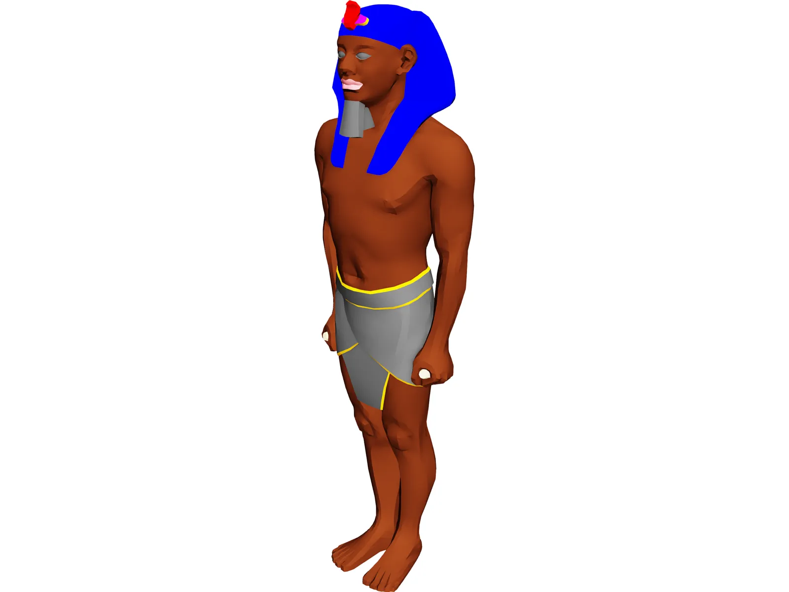 Egyptian Statue 3D Model main preview