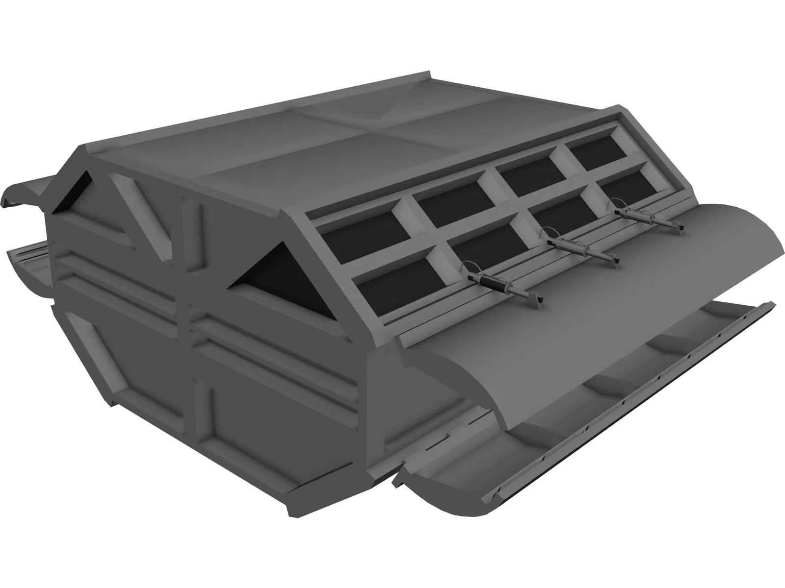 Spaceship Cargobox 3D Model main preview