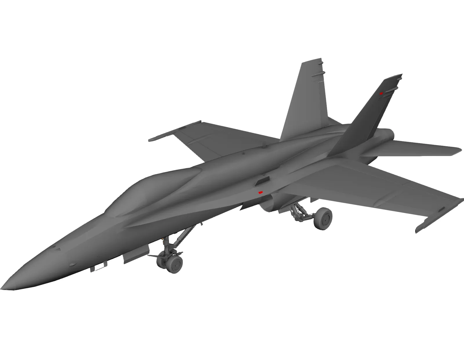 F-18A 3D Model main preview