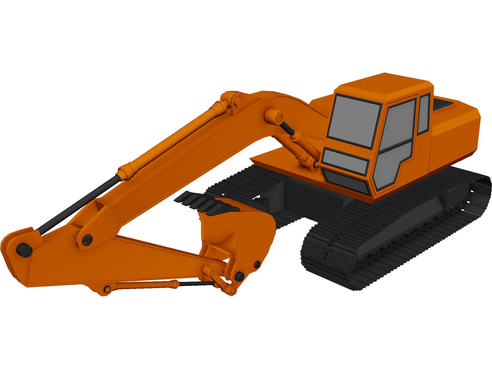 Excavator 3D Model main preview