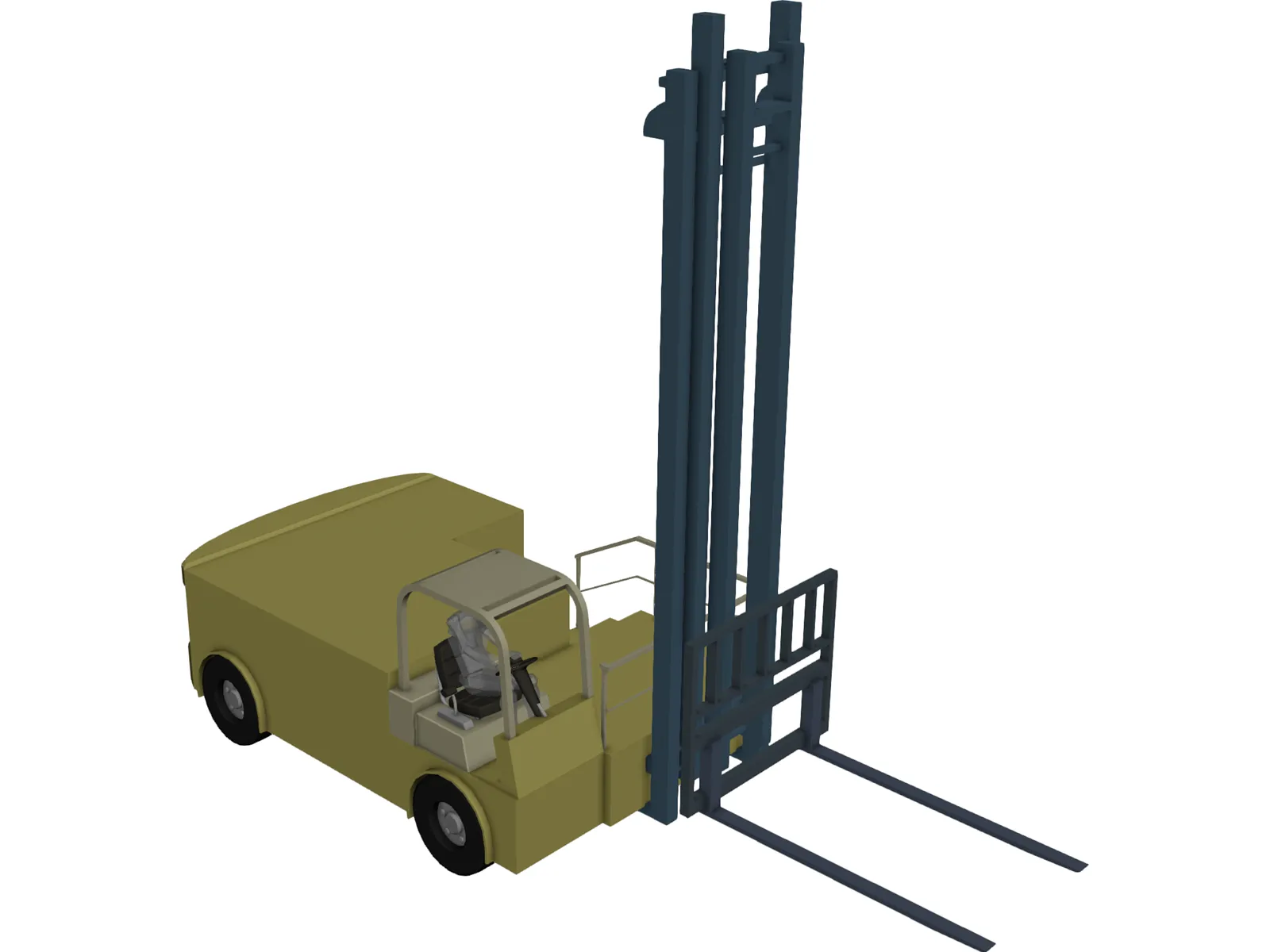 Forklift Boat 3D Model main preview