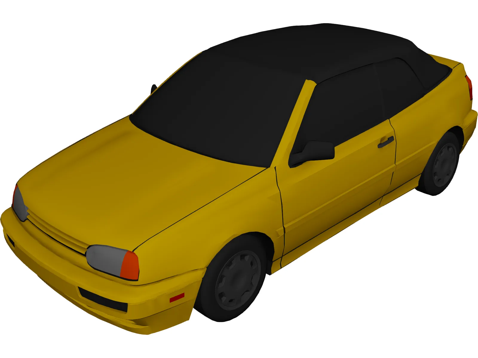 Volkswagen Golf III Cabriolet (1996) 3D Model main preview