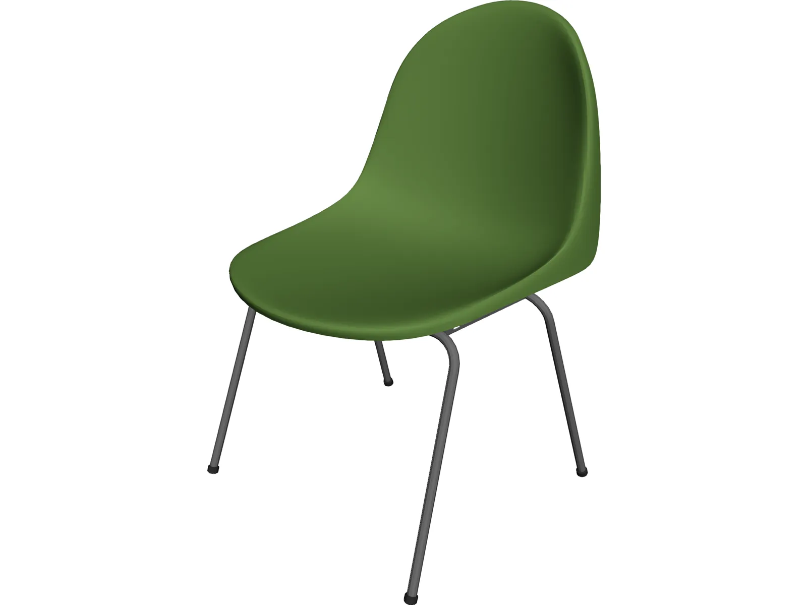 Modern Plastic Chair 3D Model main preview