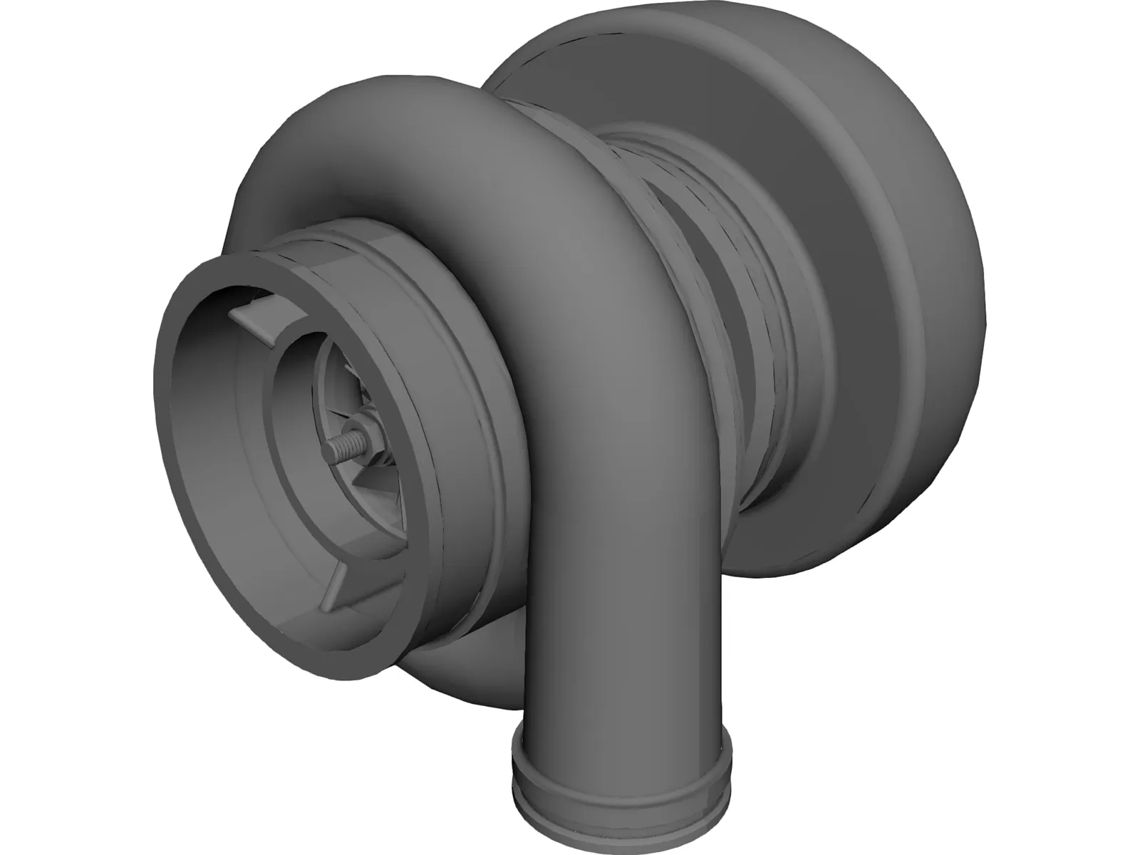 Turbocharger 3D Model main preview