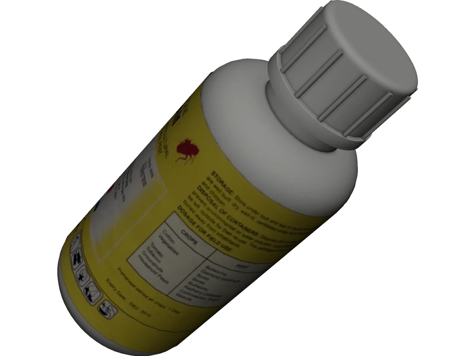 Boam Bottle (with Lid and Label) 3D Model main preview