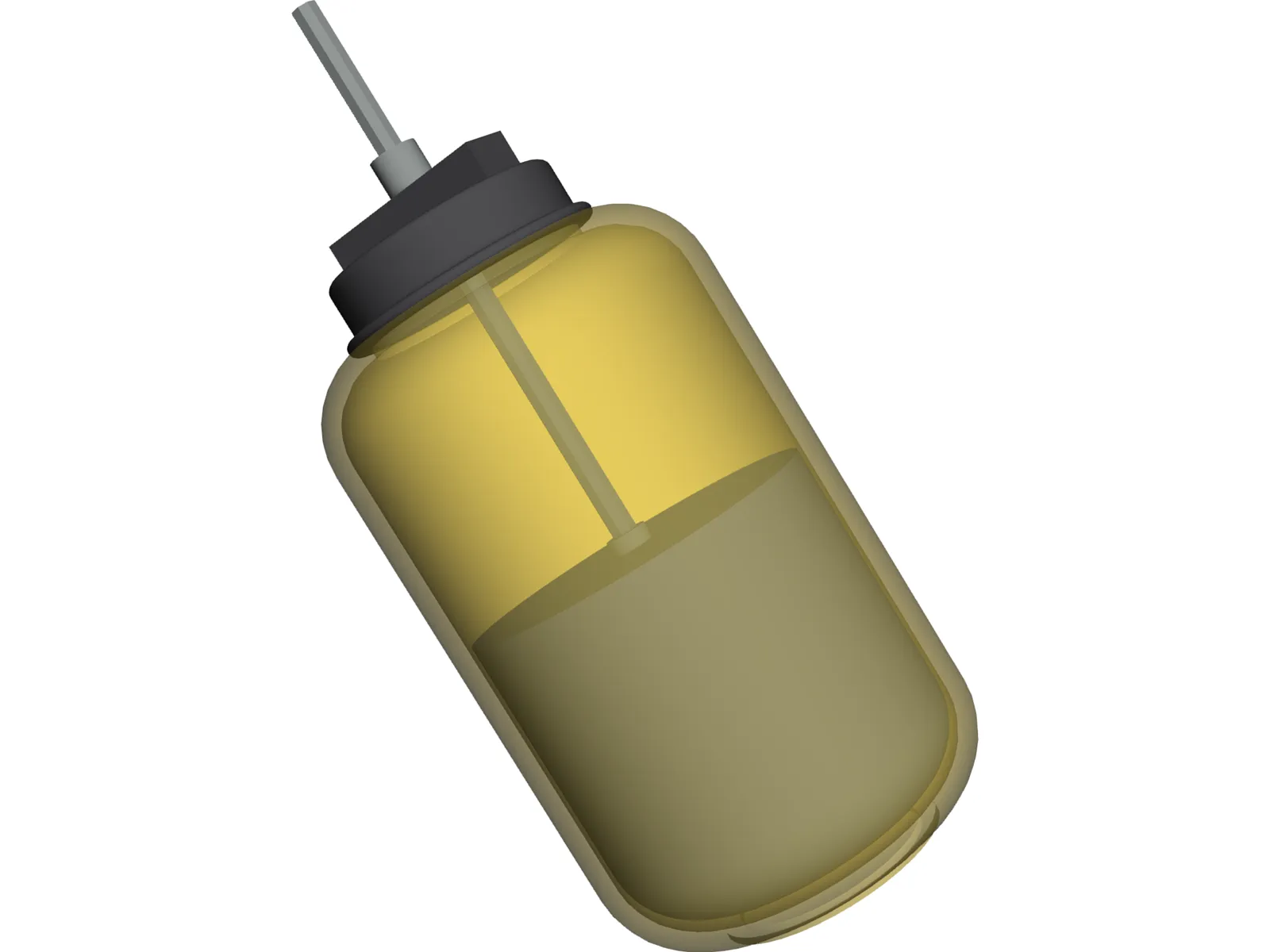 Paste Jar with Brush 3D Model main preview