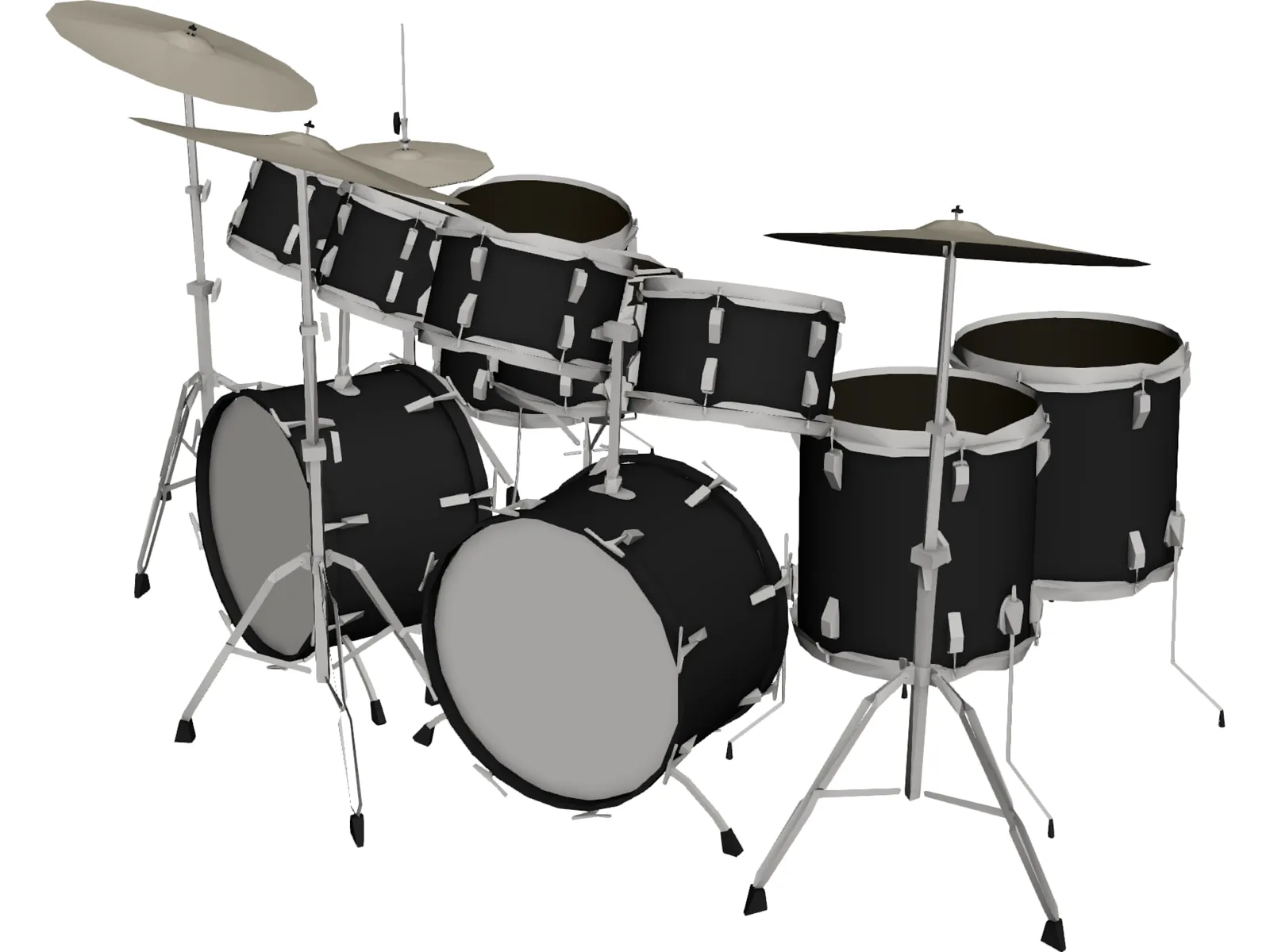 Ludwig 14Pc Drum Kit 3D Model main preview