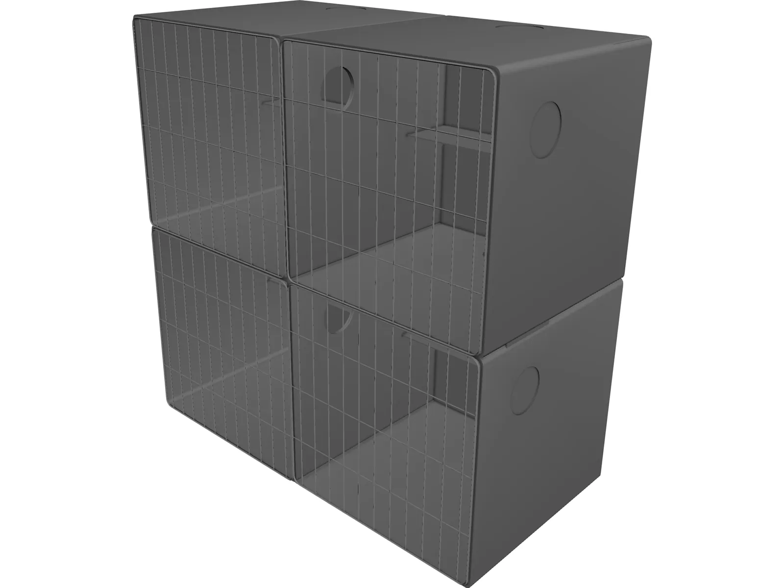 Cat Condo 4 Unit 3D Model main preview