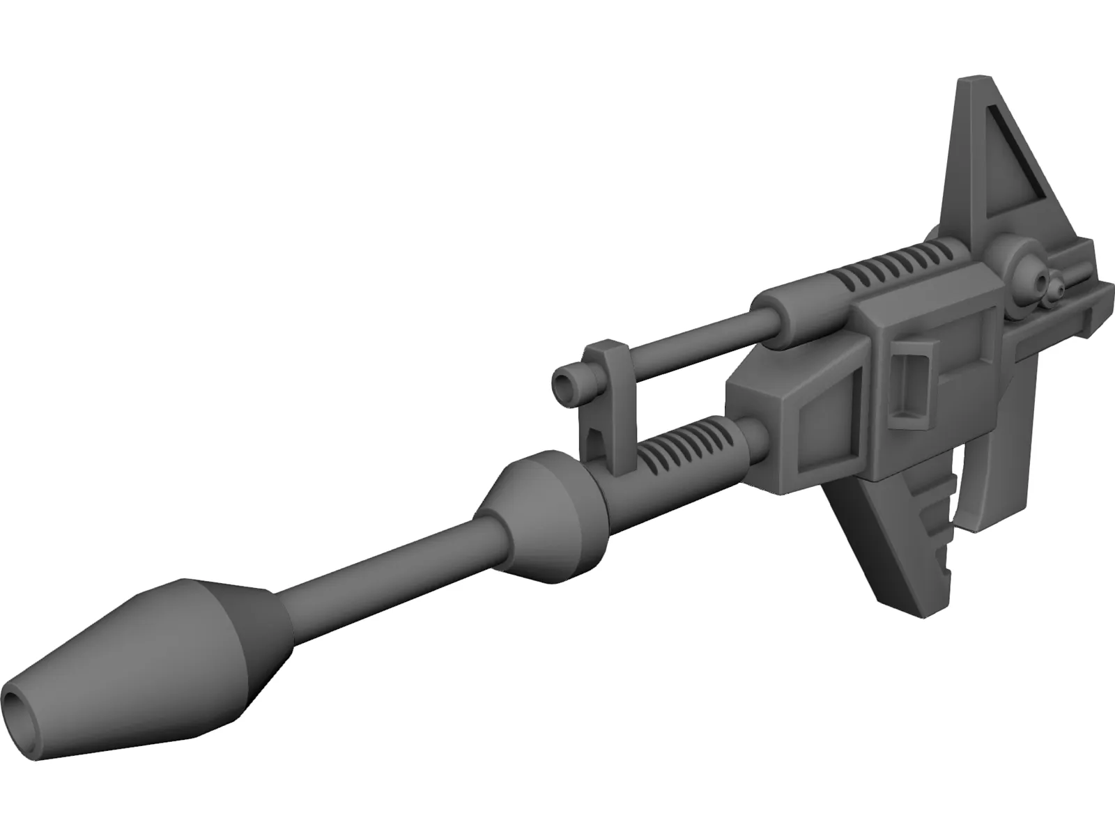 Sci-Fi Gun 3D Model main preview