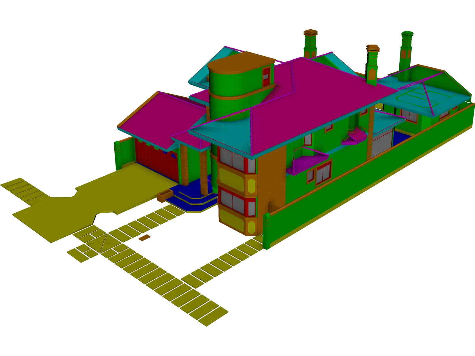 Brasilian House 3D Model main preview