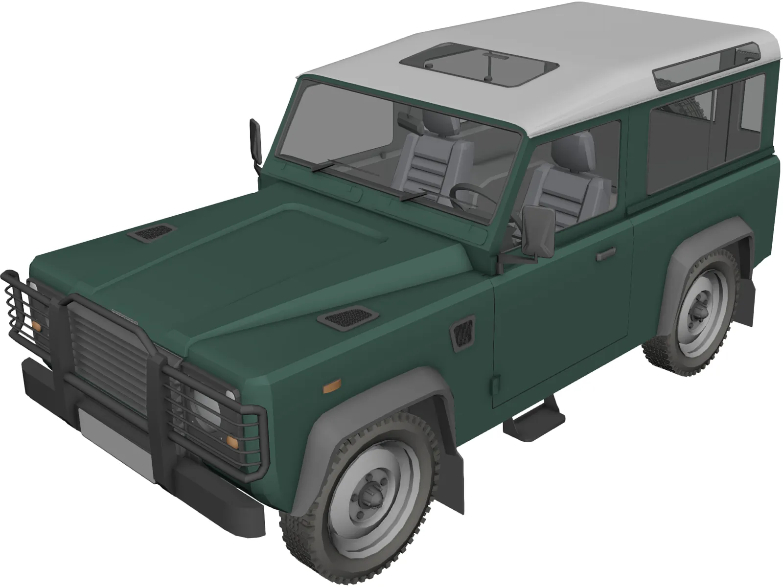 Land Rover Defender 90 3D Model main preview