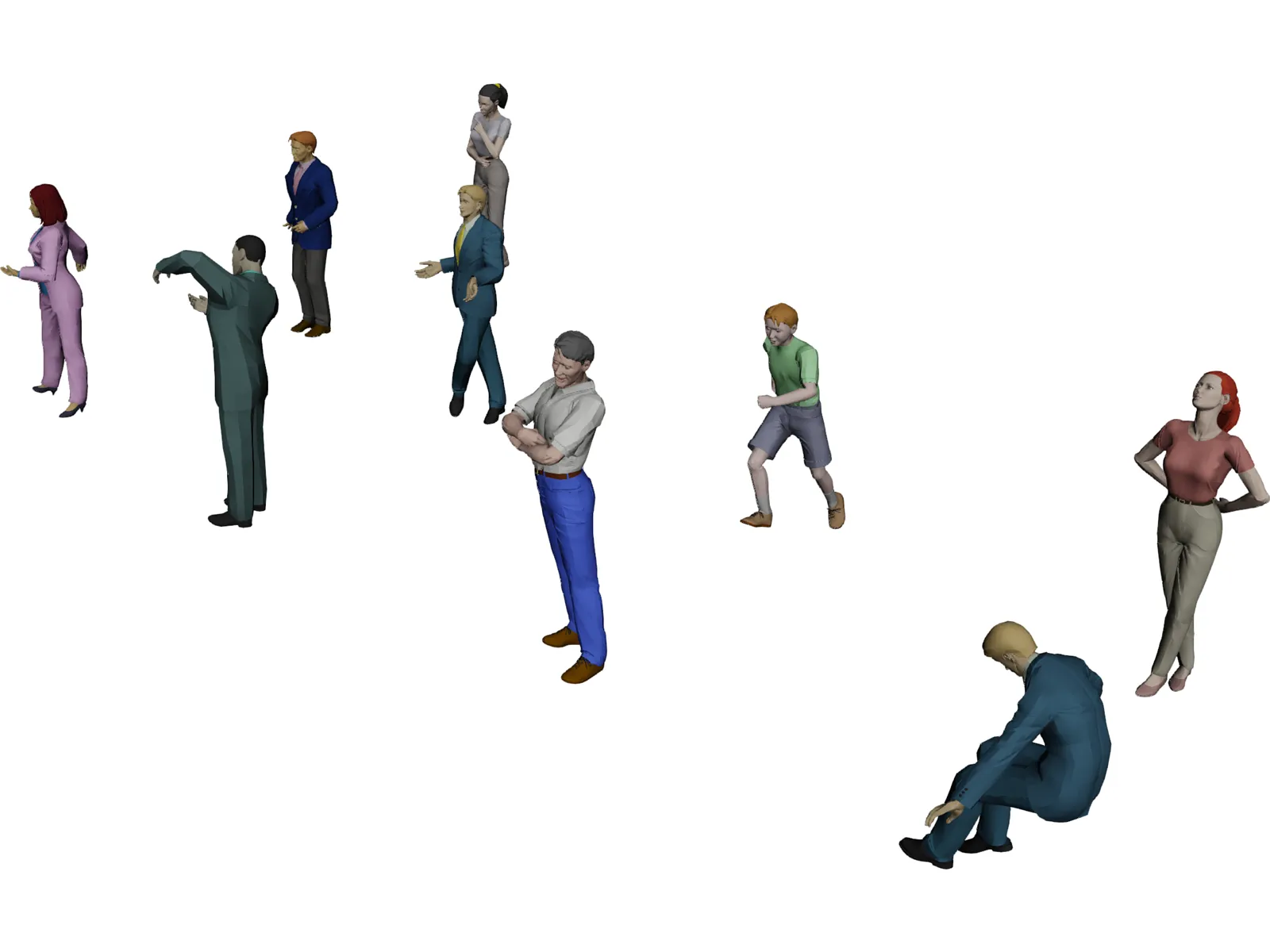 People Collection 3D Model main preview