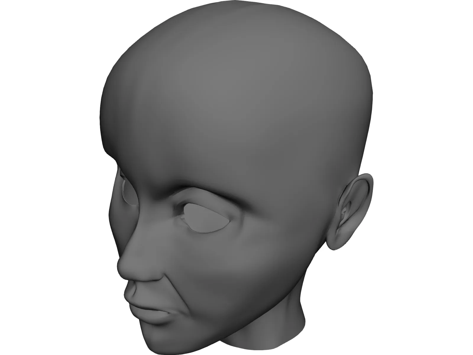 Human Head 3D Model main preview