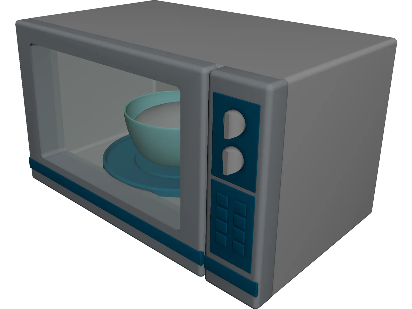Microwave Oven 3D Model main preview