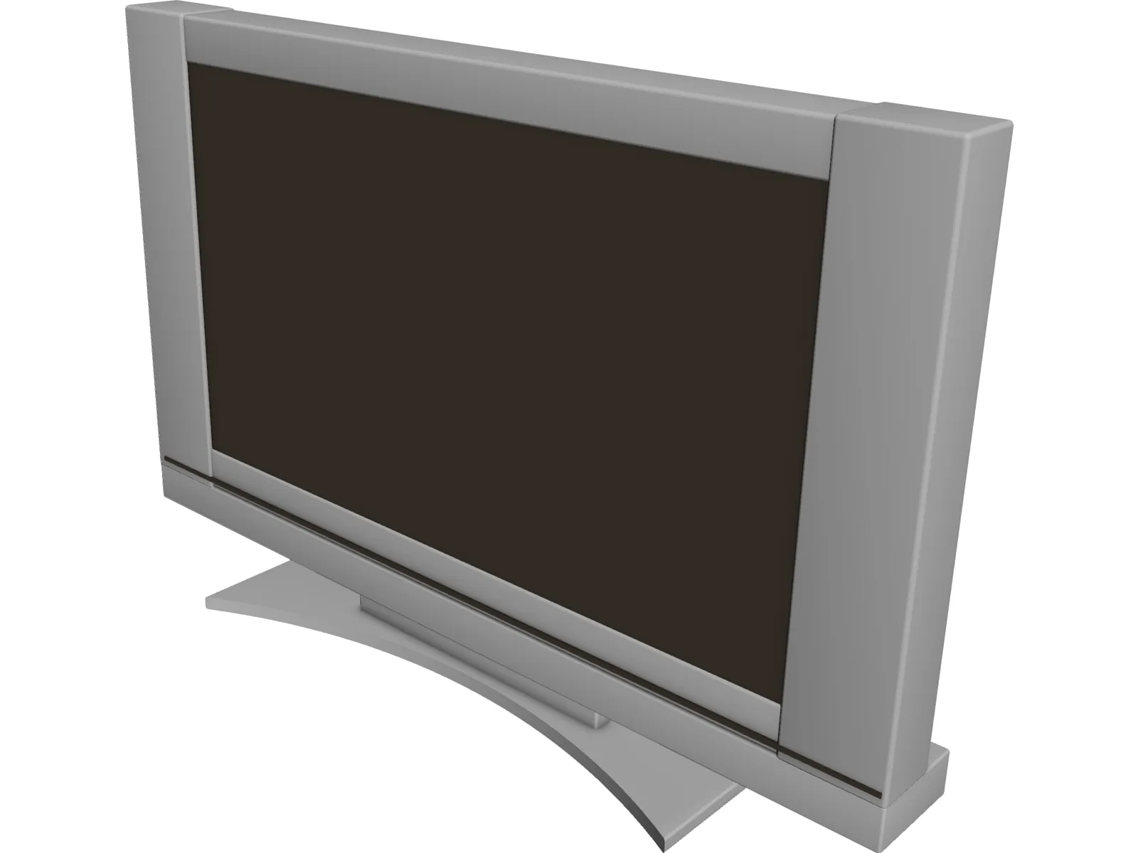 Plasma LCD Flatscreen TV 3D Model main preview