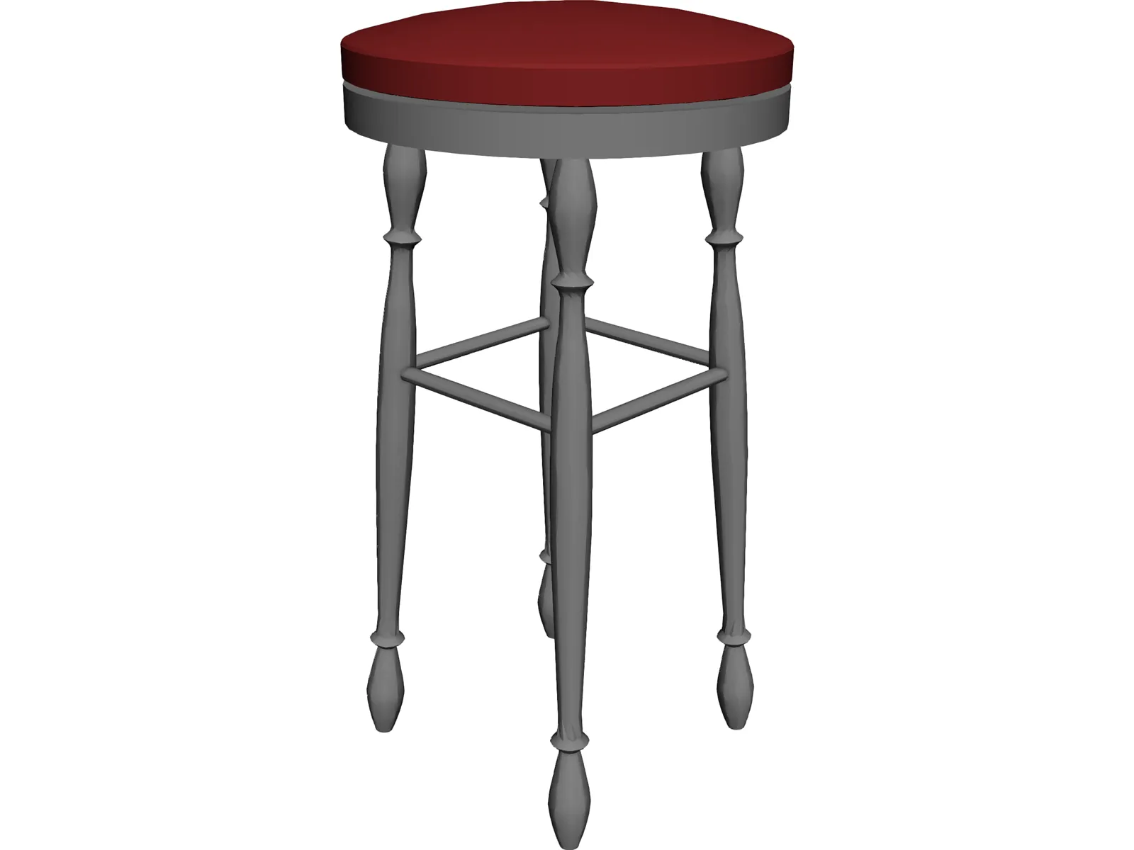 Stool 3D Model main preview
