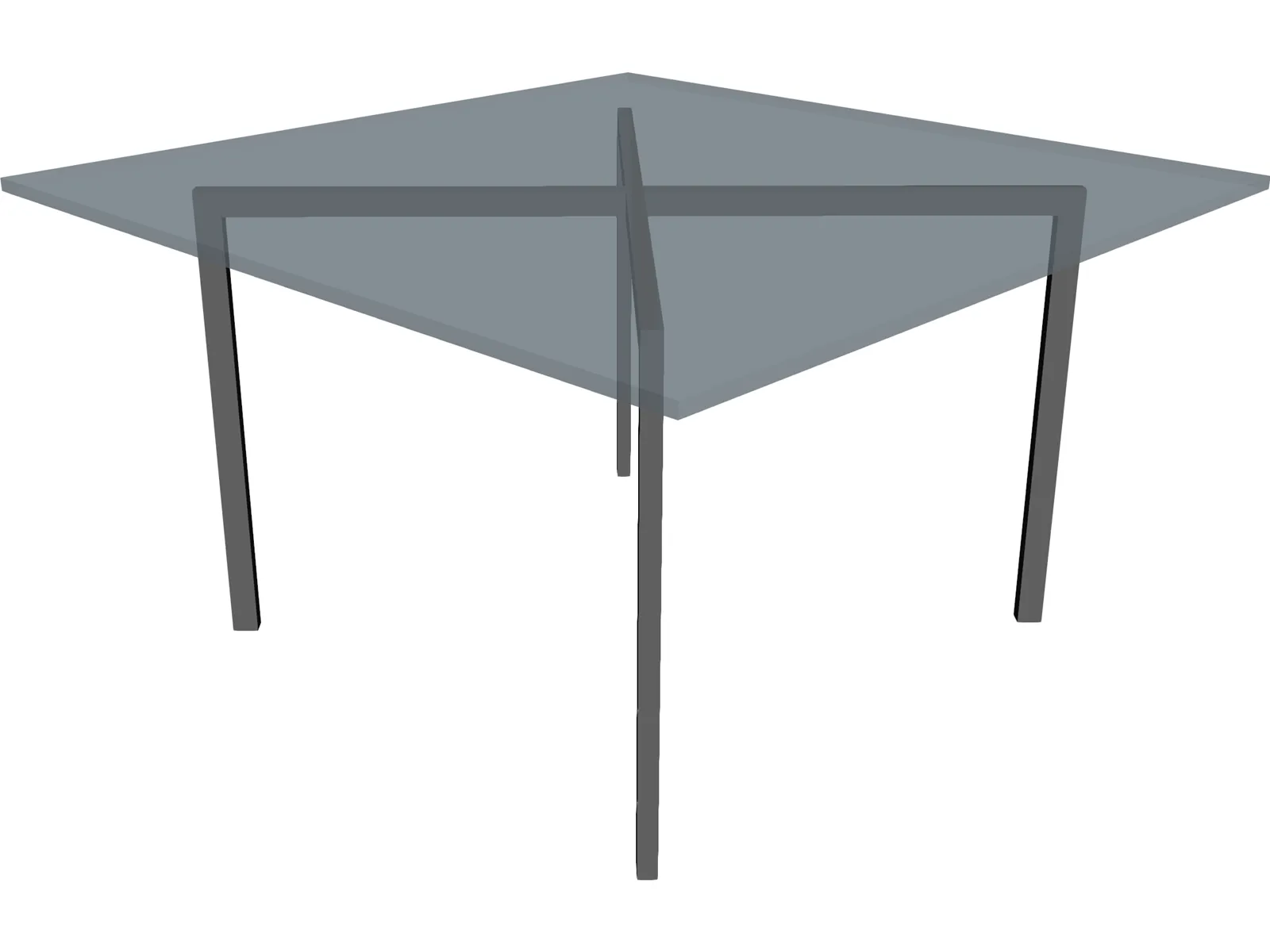 Mies van der Rohe-Barcelona Table 3D Model main preview