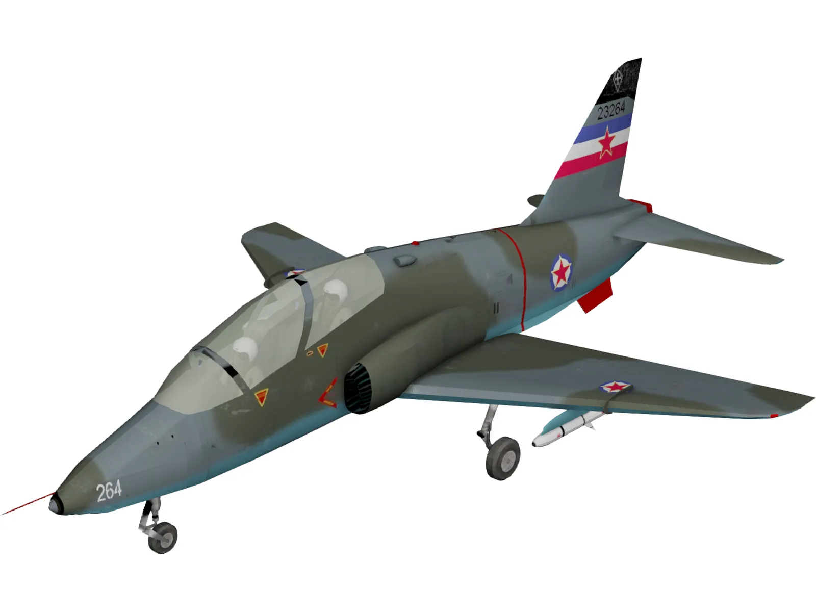 BAE Hawk G-4 Soko 3D Model main preview
