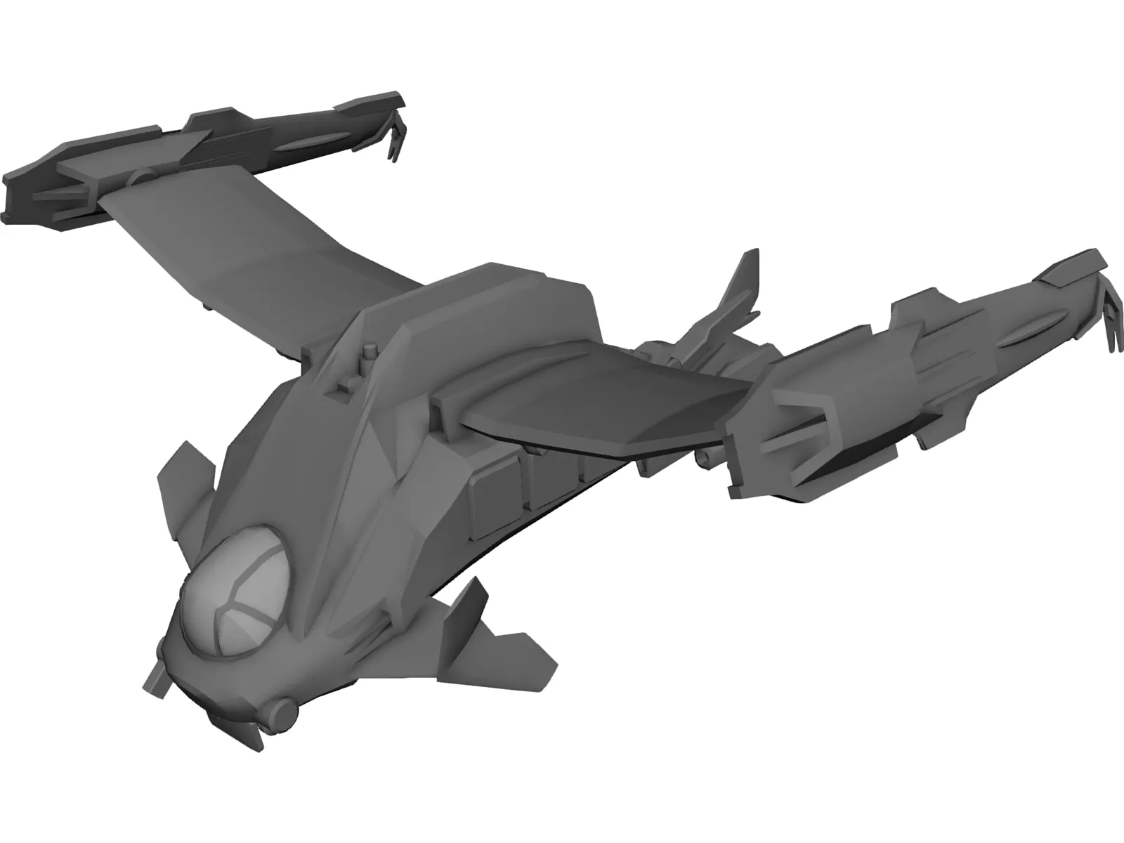 Final Fantasy Deep Eyes Dropship 3D Model main preview