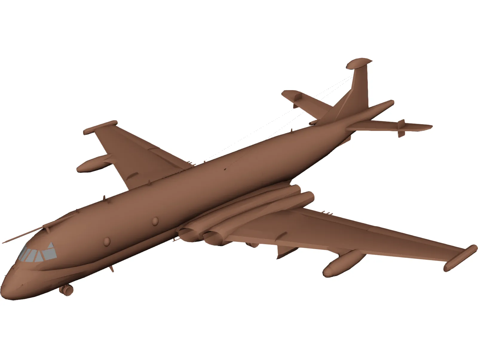 Hawker Siddeley Nimrod 3D Model main preview