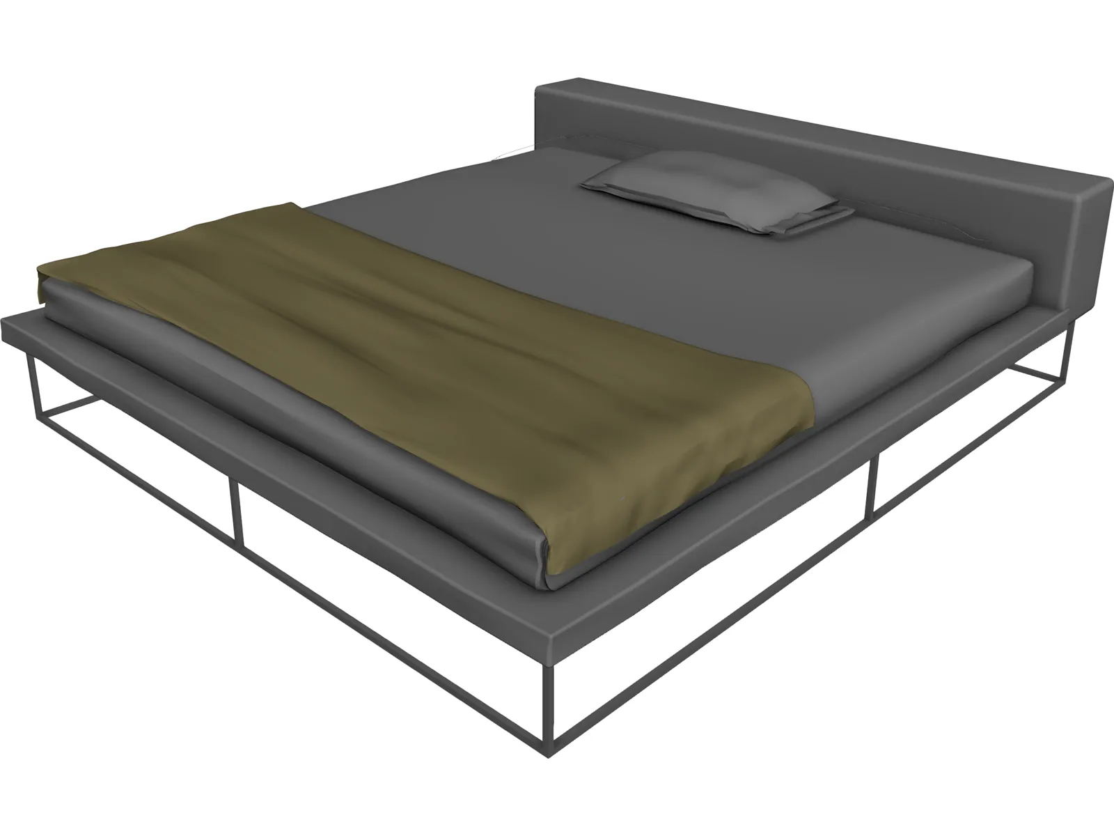 Ile Bed - Living Divani 3D Model main preview
