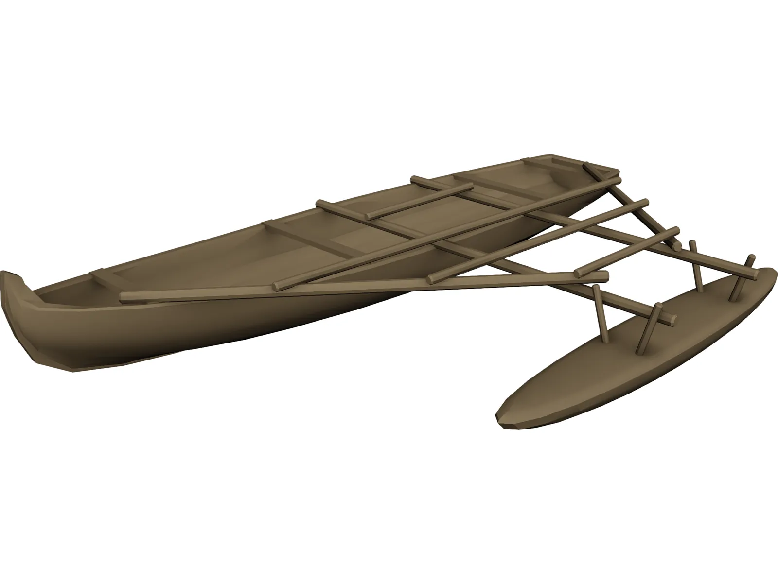 Hawaiian Canoe 3D Model main preview