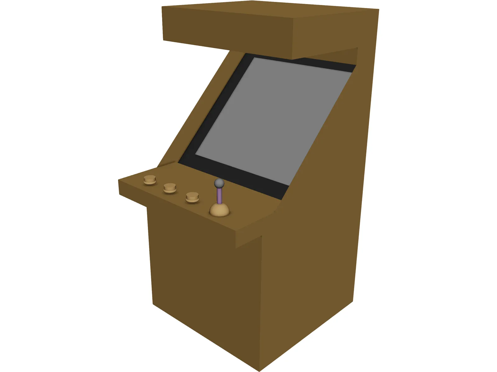 Generic Arcade Cabinet 3D Model main preview