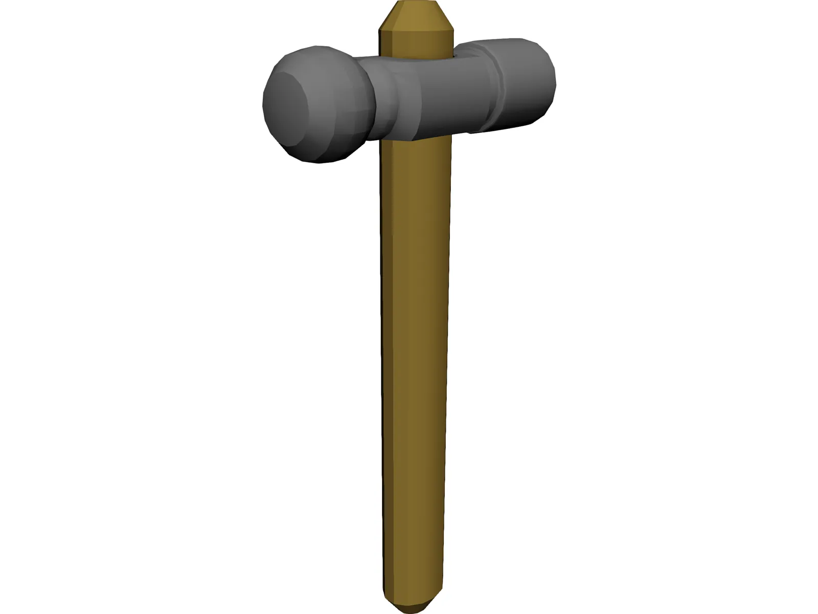 Ball Peen Hammer 3D Model main preview