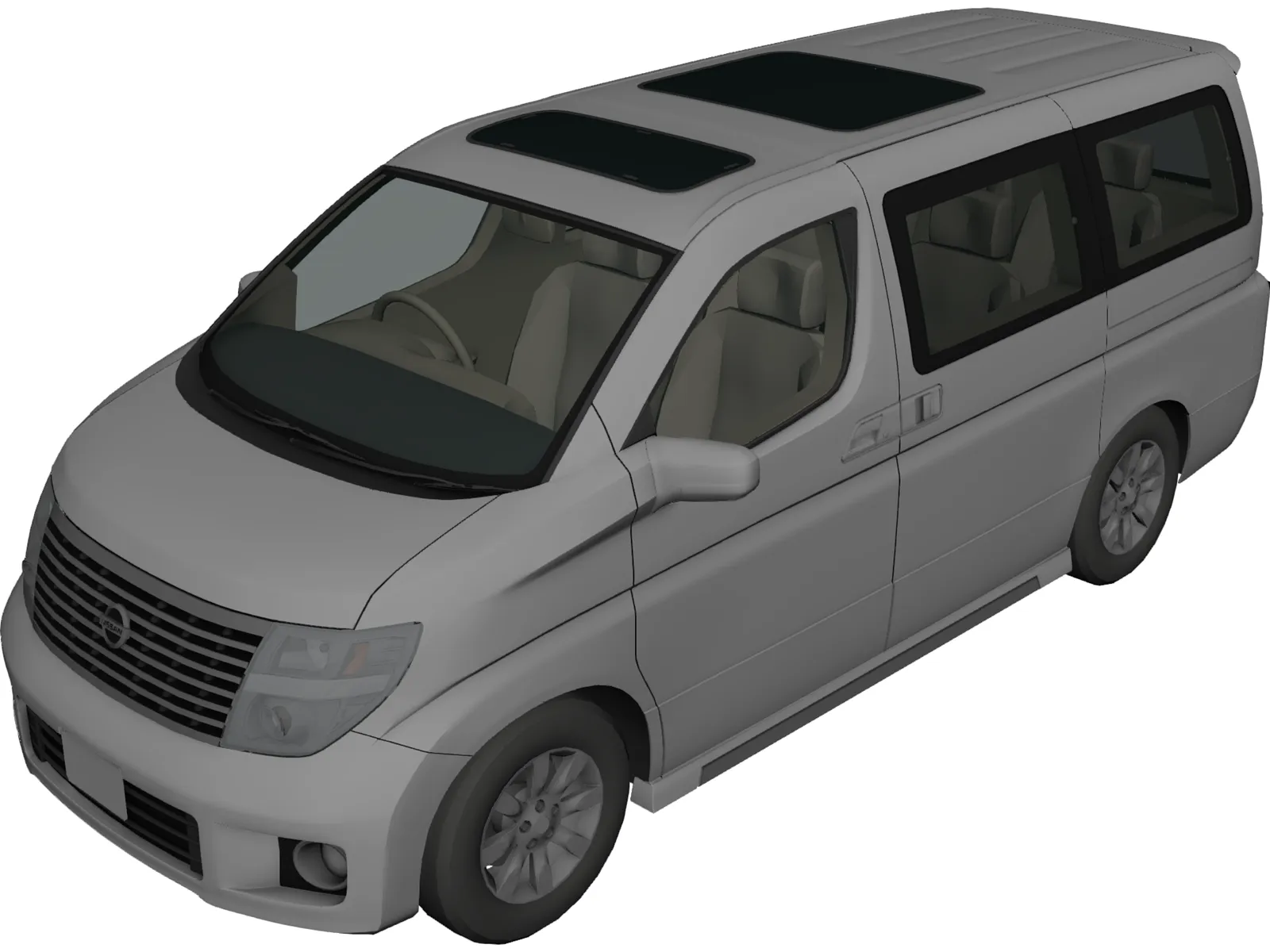 Nissan Elgrand 3D Model main preview