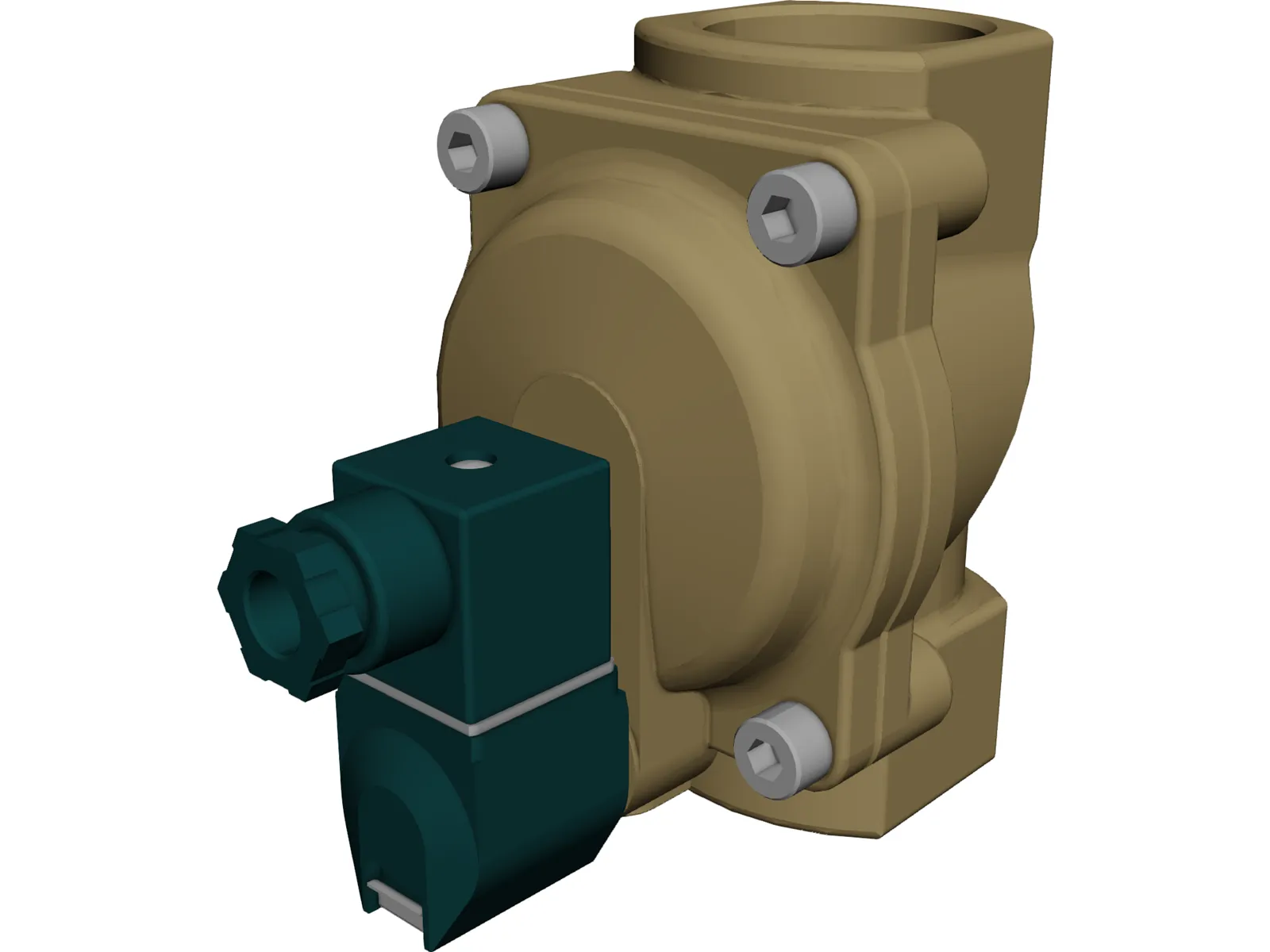 Solenoid Operated Valve 3D Model main preview
