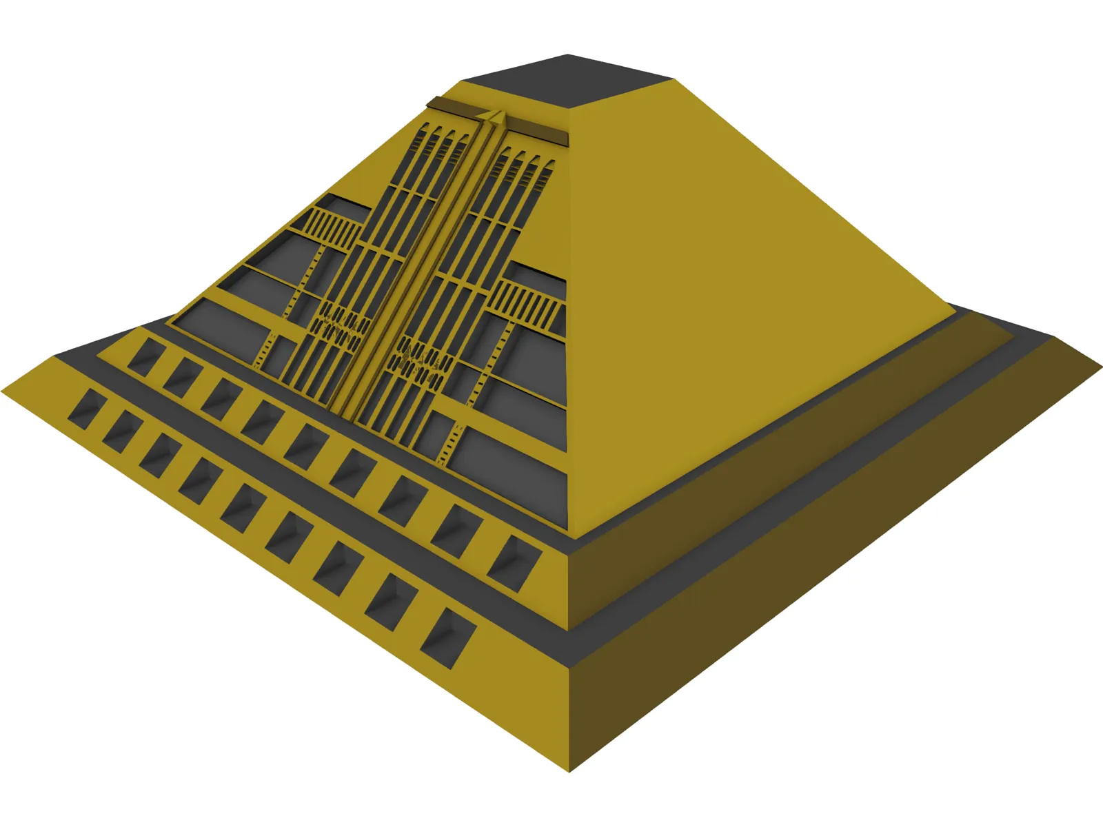 Alien Pyramid 3D Model main preview