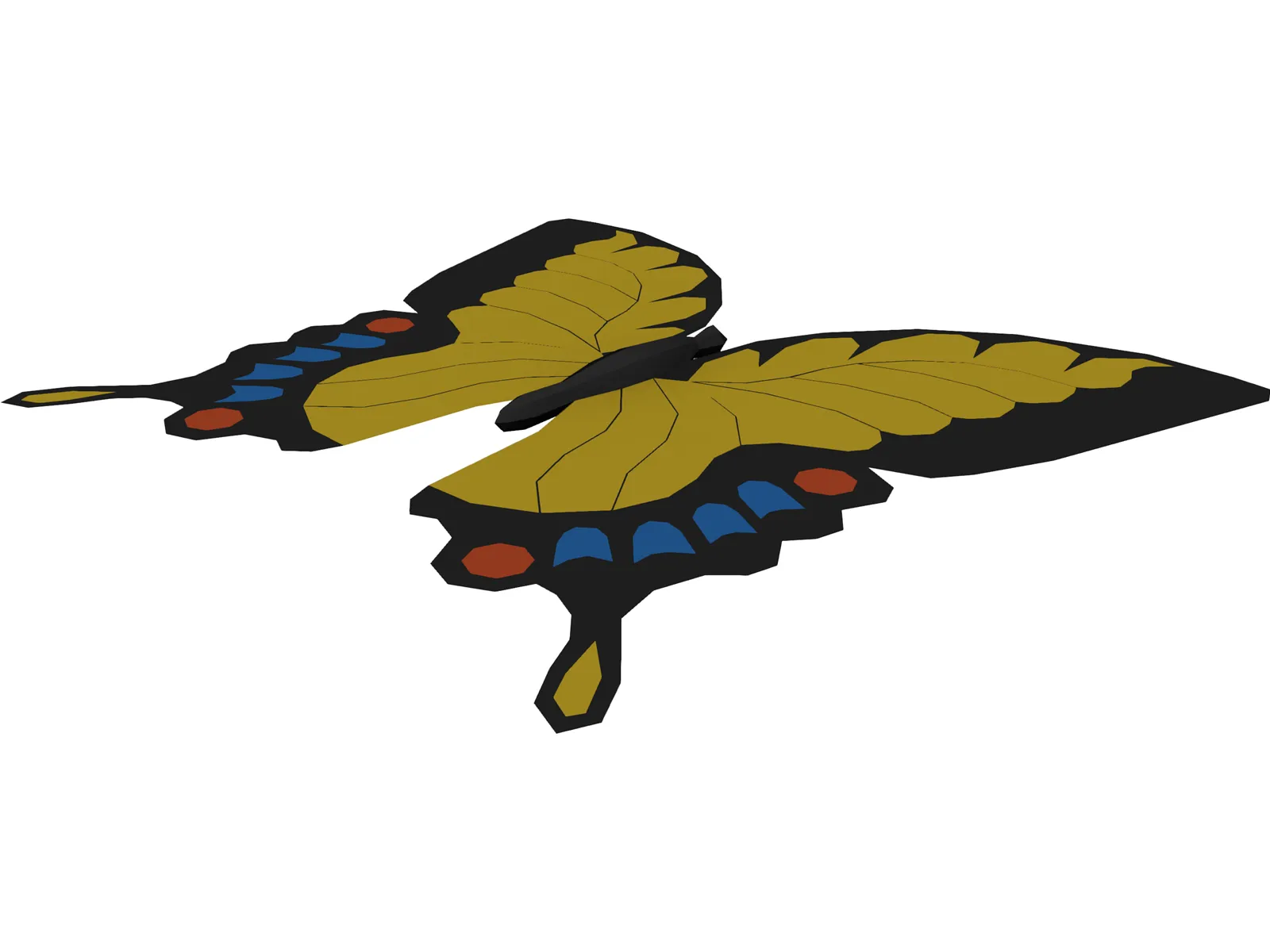 Butterfly 3D Model main preview