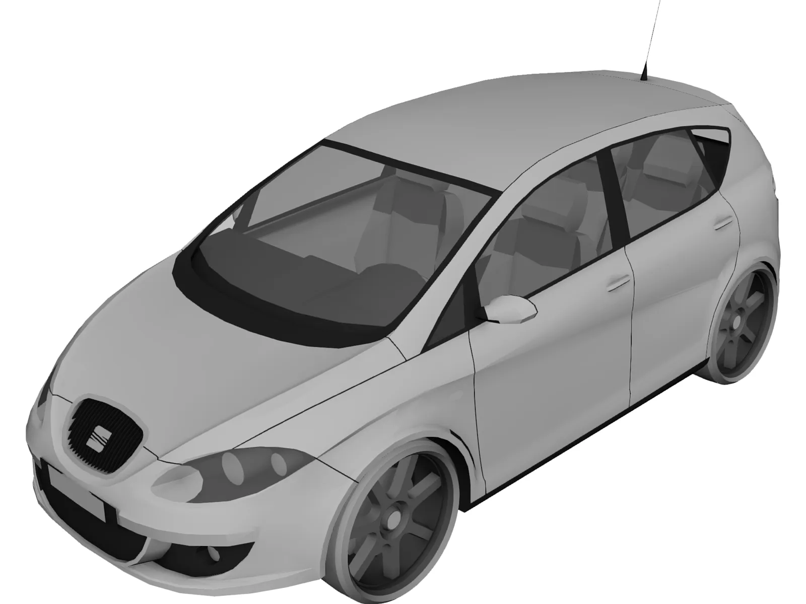 Seat Altea (2004) 3D Model main preview