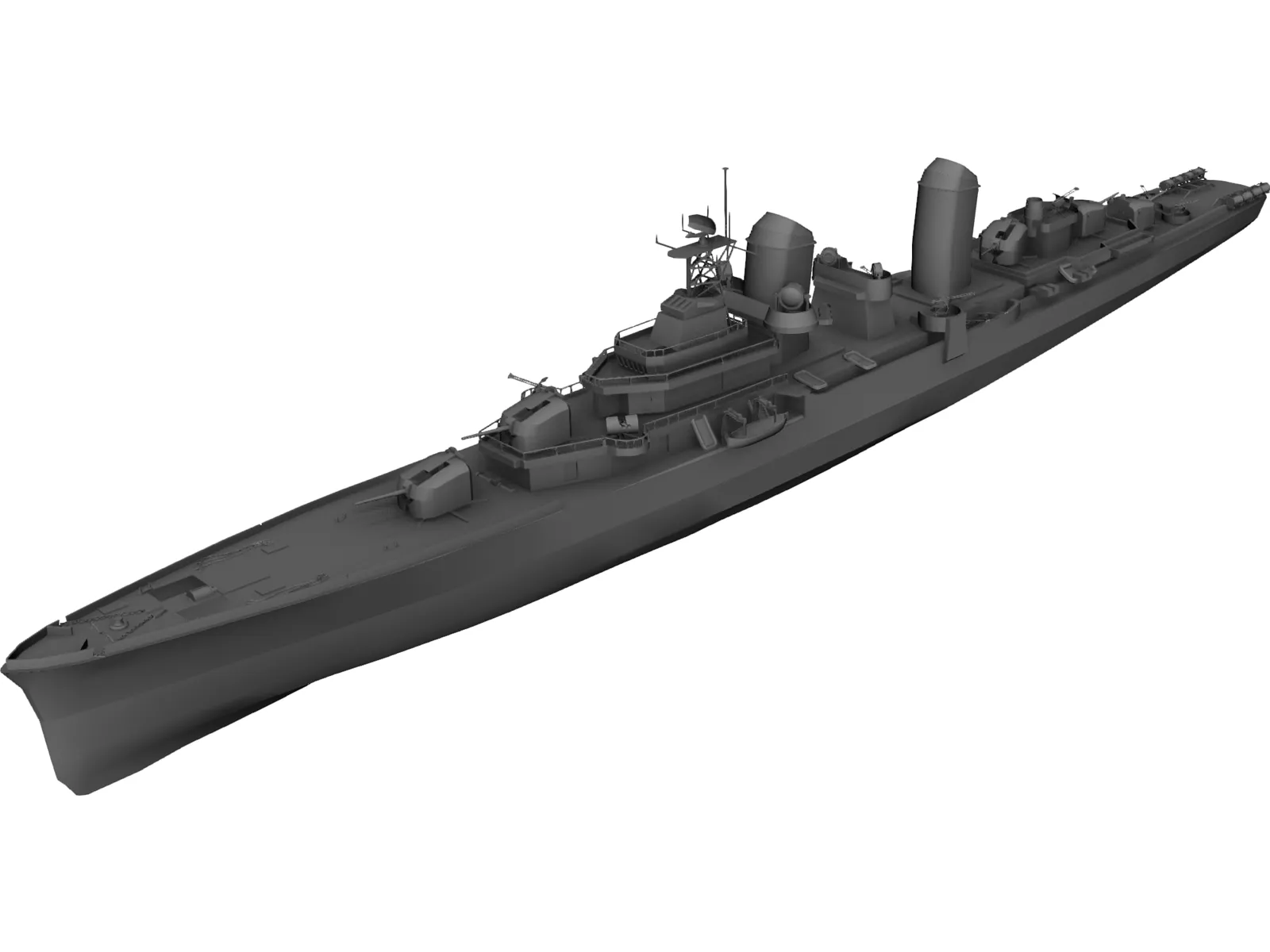 Battle Ship 3D Model main preview