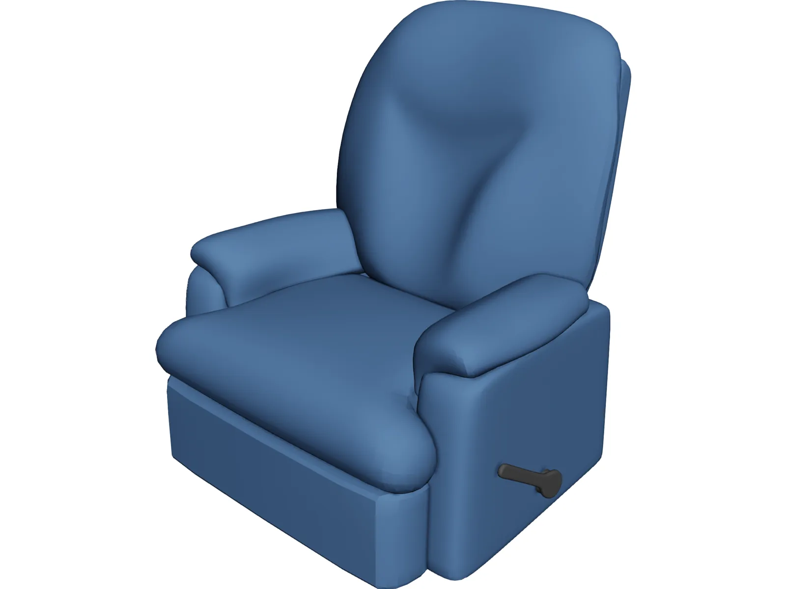 Leather Recliner 3D Model main preview