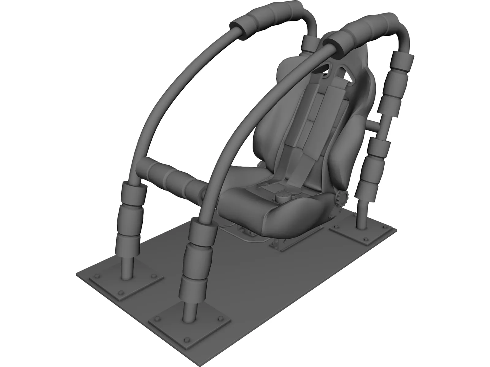 Racing Sim Seat 3D Model main preview