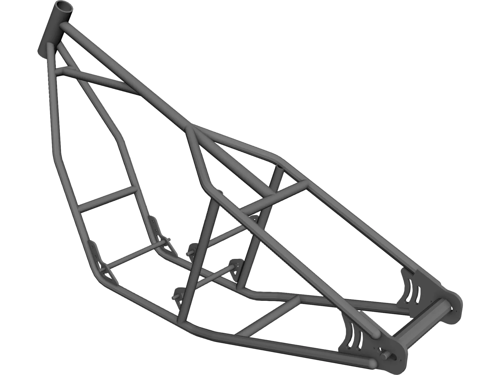 Honda CB750 Motorcycle Frame 3D Model main preview