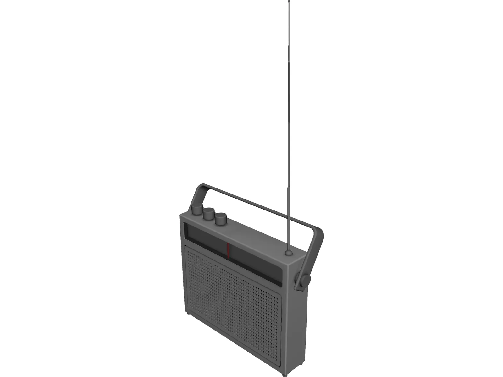 Transistor Radio 70´s 3D Model main preview