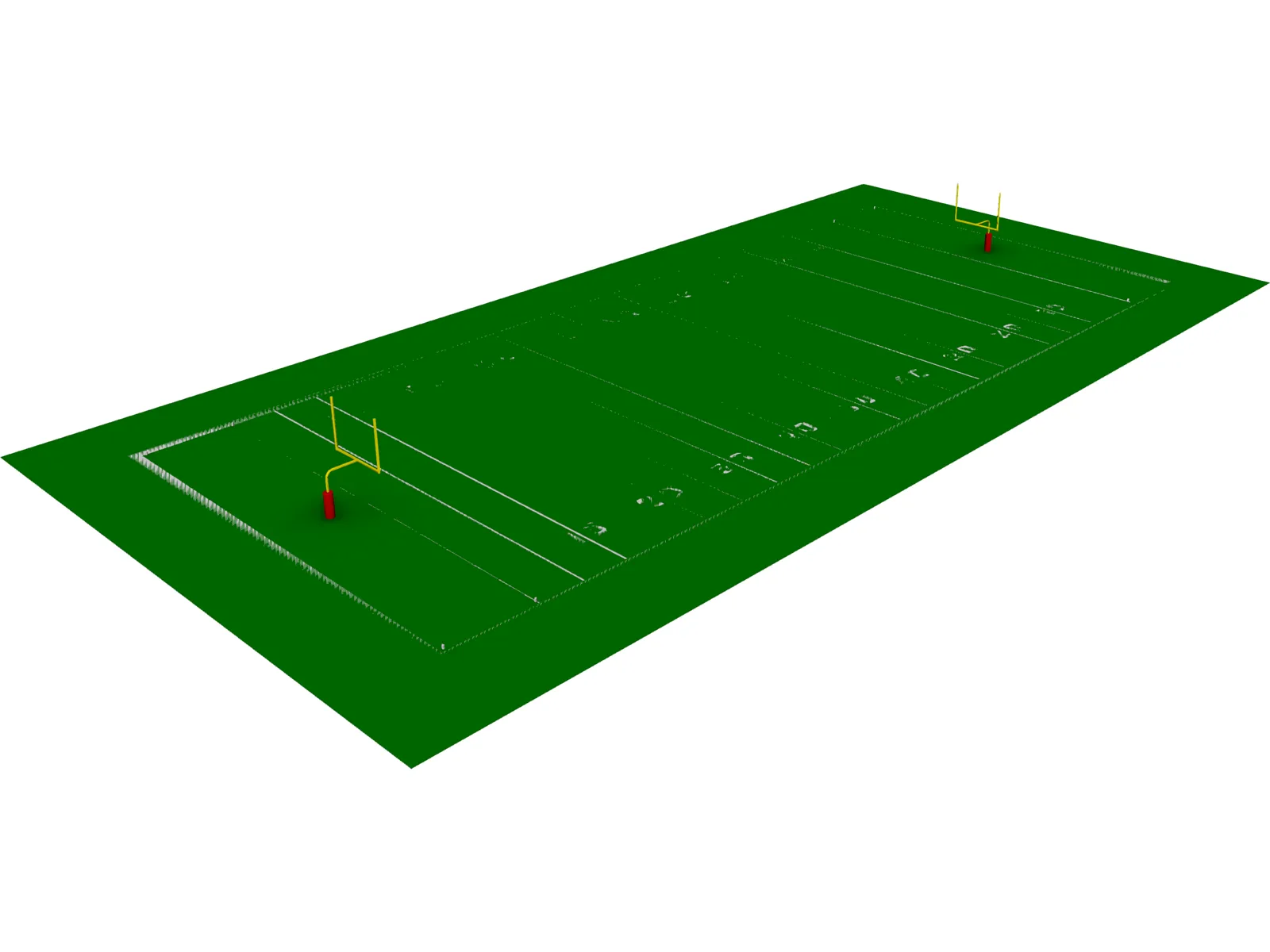 American Football Yard 3D Model main preview