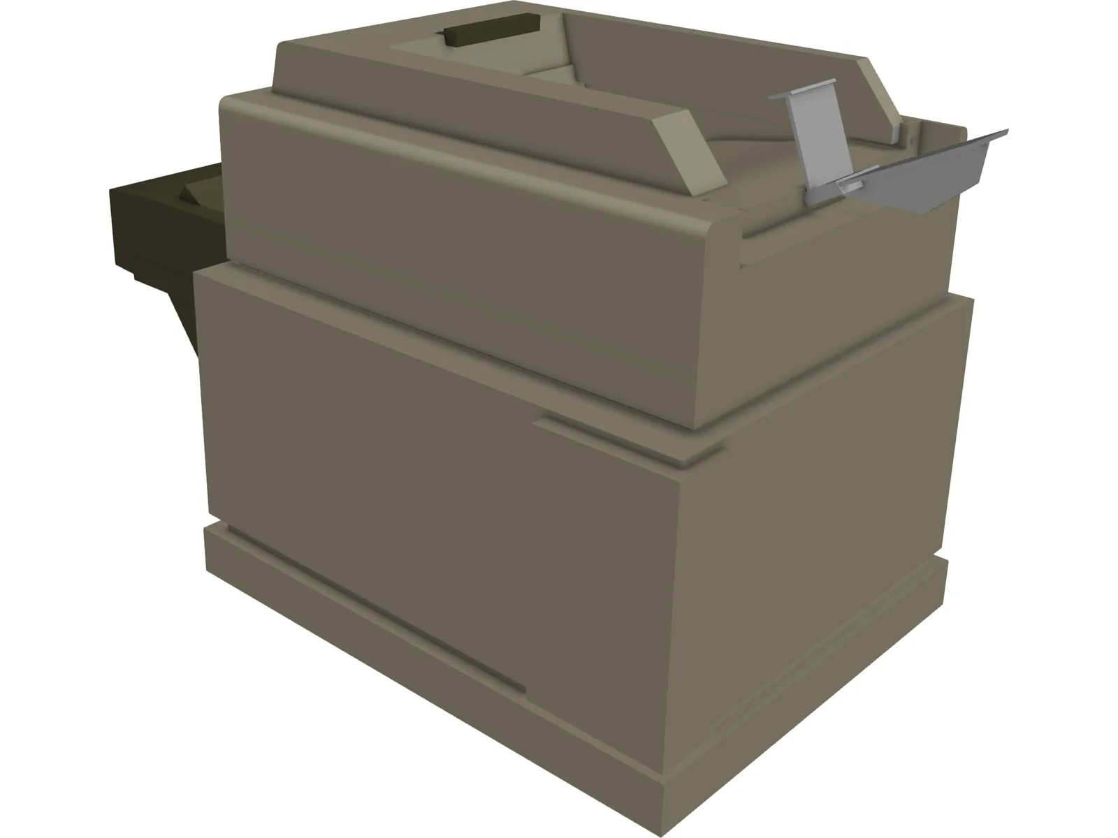 Office Printer-Fax Machine 3D Model main preview