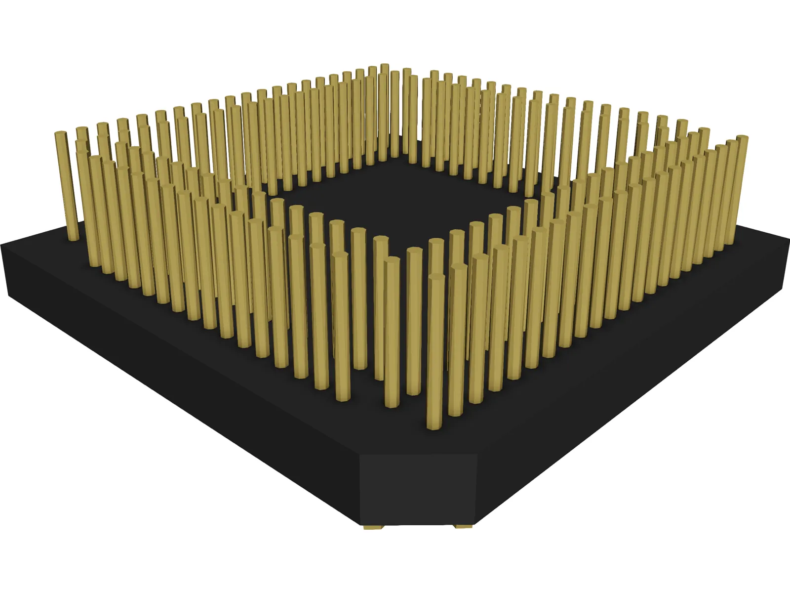 CPU Chip 3D Model main preview